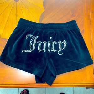 Juicy Couture Big Bling Velour Shorts